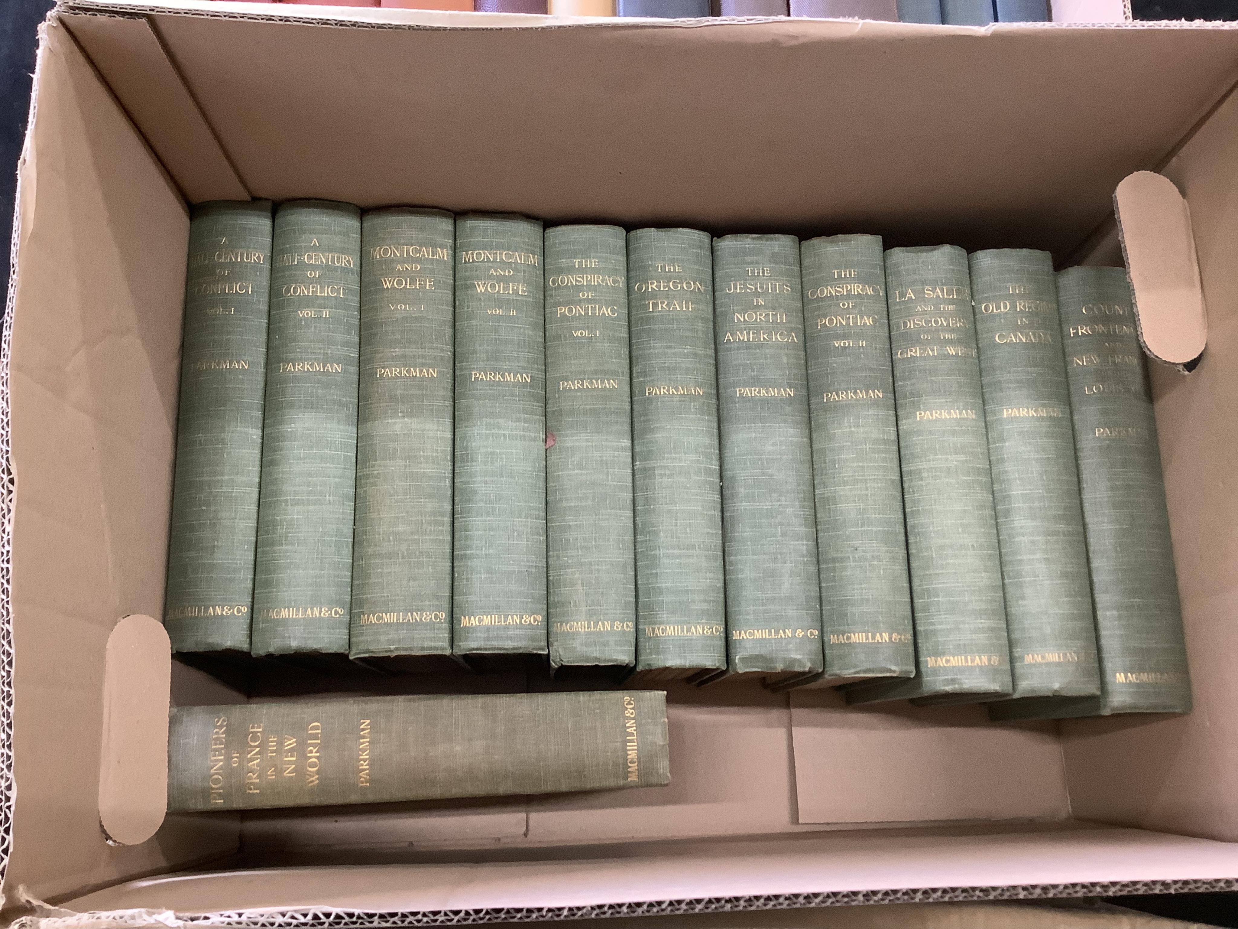 Three boxes of antiquarian and other volumes, mainly world history